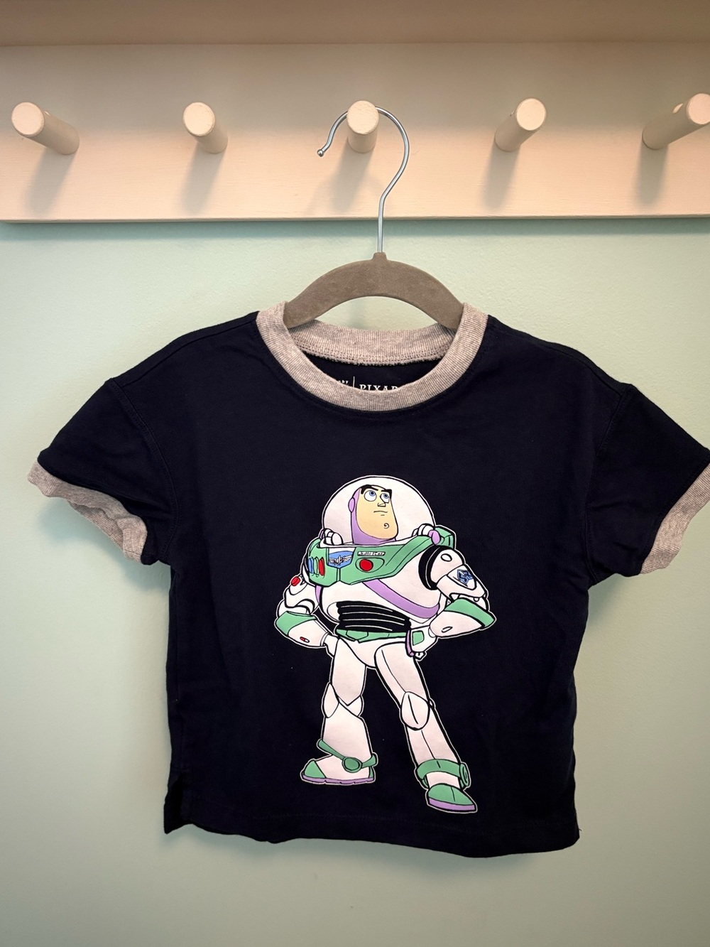 GAP Navy Buzz Lightyear Graphic Tee with Gray Trim